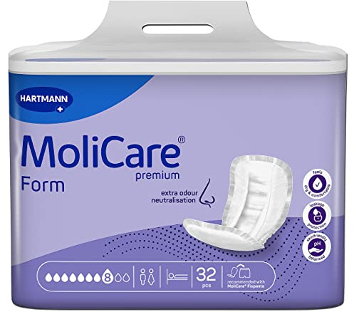 4x Hartmann MoliCare Premium Form Vorlage, 8 Tropfen – 32 Stück - B07BL4BF8C | Packung (32 Stück)