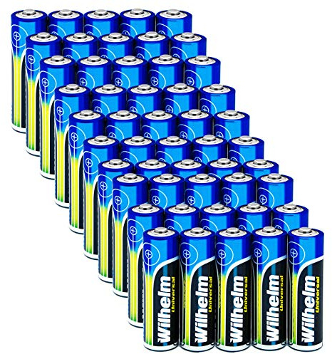 Wilhelm Universal Batterien AA Mignon AAA Mikro 9V Block (AA Mignon, 50)