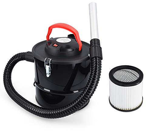 Navaris Aspiracenere Caminetto - Aspiratutto Aspira Cenere Polvere - Aspirapolvere a Bidone 10L - Aspiratore Elettrico Camino Forno a Legna