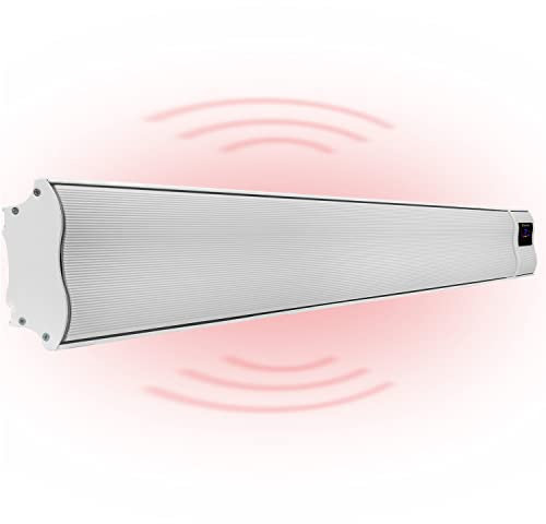 KLARSTEIN Radiador Electrico Bajo Consumo, Calefactor para Patio o Terraza de 3000W, WiFi App, con Mando, Radiadores Bajo Consumo Electricos, Temporizador, LED, IP44, Calefactores Jardín, Sin CO2
