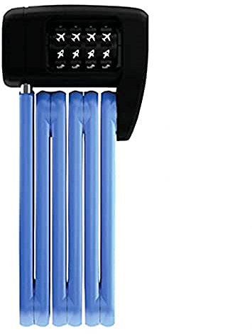 ABUS Kinder-Faltschloss Bordo Lite Mini 6055C/60 SYMBOLS - Fahrradschloss mit Symbolcode - ABUS-Sicherheitslevel 7 - 60 cm - Blau
