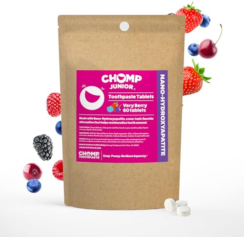 CHOMP Junior Very Berry Toothpaste Tablets with Nano Hydroxyapatite Refill