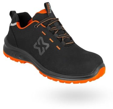 WÜRTH MODYF Sicherheitsschuhe S3 Cruise in schwarz orange - Arbeitsschuhe für Herren und Damen - metallfrei & wasserabweisend - in der Größe 43
