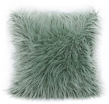 Bonita funda de almohada nórdica de felpa de lana sintética para sofá, cojín de pelo largo peludo, almohada de princesa para decoración de sofá (9,40 cm, sin funda)
