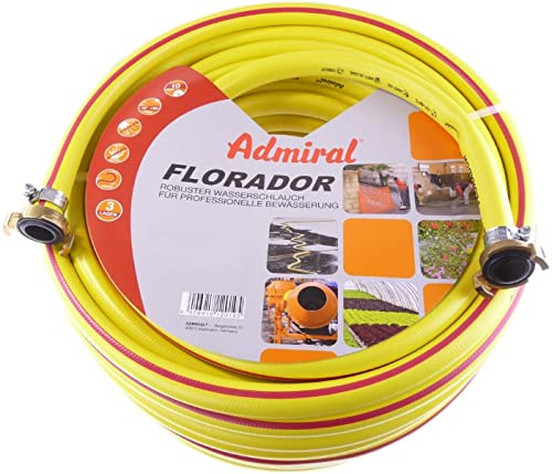 Profi Wasserschlauch 25m Rolle Gartenschlauch knickfest 3/4 zoll + 2 Kupplungen & Schellen