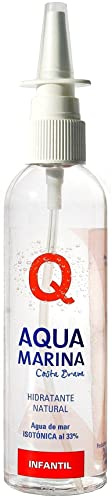 AQUAMARINA Costa Brava - Nébuliseur pour enfant 120 ml - Hydratation naturelle en nébuliseur avec microdiffusion physiologique. 33 % d'eau de mer microfiltrée sans additifs et 67 % d'eau minérale.