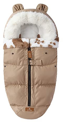 Universeller Winterfußsack für Kinderwagen, Zubehör für Kinderwagen, Schlafsack, Winter, warm, winddicht, wasserdicht, kältebeständig, waschbar (Khaki)