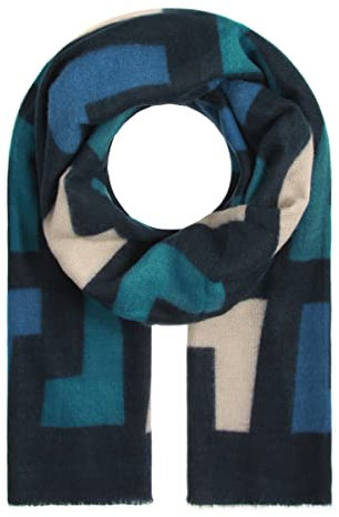 Majea Damenschal Winterschal Strickschal Damen Schal (880042) (blau 9)