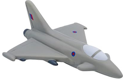 Typhoon Fighter Jet Aircraft Fidget Toy - Squishy Foam Stress Reliever - Iconic Plane Aviation gift for adults and kids