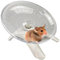 Skyzone Hamsterrad, 18 cm Laufrad Hamster Leise Hamster Spielzeug, Geräuschloses Laufrad aus Kunststoff für Chinchilla, Syrienhamster, Rennmäuse und Kleintiere (Transparent)