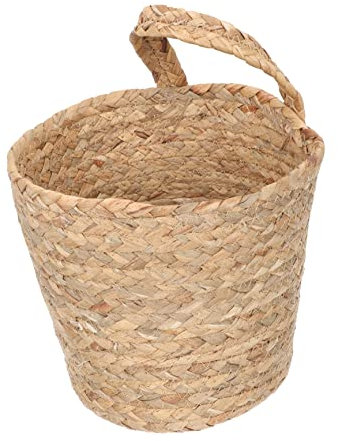 OKUMEYR Cesta Para Colgar En La Pared Cesta De De Ratán De Jardin De Bolsillo Para Colgar En La Pared Colgante Ajo De Algas Marinas Mimbre Canasta De Frutas