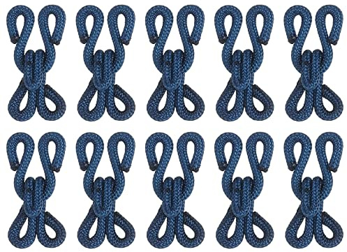 sourcing map 30uds Ganchos y Ojales para Coser Marino Azul 23mm Longitud | Ganchos de Costura Cubiertos de Poliéster y Cierre de Ojos para Ropa Sujetador Falda Costura Artesanal DIY