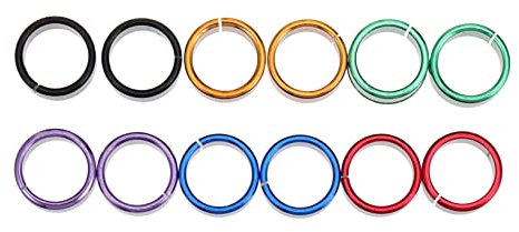 iplusmile 12 Stück Bunte Aluminium Tauben Fußringe Clip on Vogel Beinringe Für Geflügel Haltung Zucht Küken Identifikation
