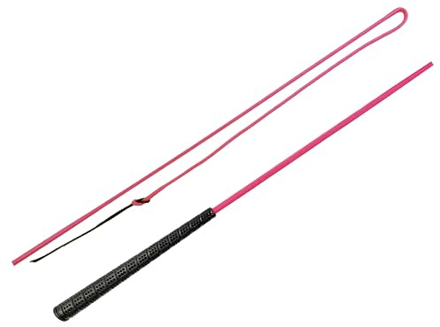 JA Horse JA0036 Touchiergerte Bogenpeitsche Gummigriff, Pink, 120 cm | Hochwertige Fahrpeitsche Bogenpeitsche für Kutschfahren & Bodenarbeit – Rutschfester Gummigriff für präzise Hilfengebung