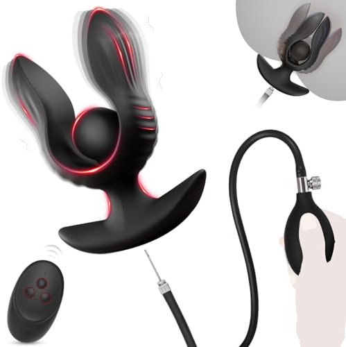 Neu Analplug Aufblasbar Analvibratoren für Mann Frau Anal Vibrator mit Fernbedienung,Vibratoren Frauen Leise,Analplug für Männer Frauen Anfänger,Vibration für Frau,Prostata Vibration Männer (A)