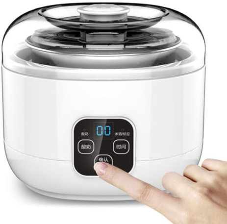 PEIXEN Mini yogurtera de 1 litro, fermentador de ajo Negro de 15 W, fermentador de Masa Inteligente de 500-1000 ml, fermentador Natto 304 para Yogur, ajo Negro, Masa, Natto