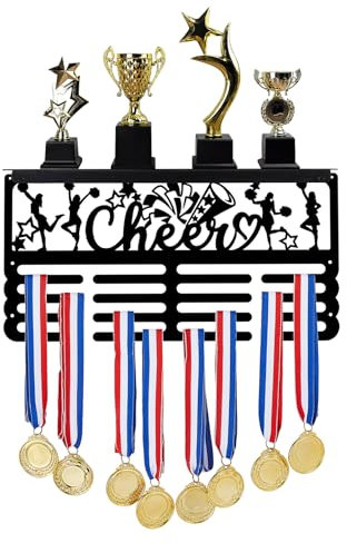 SUPERDANT Cheer Leader Medaillenhalter Cheer Leader Trophäe Und Medaillenregal Aus Eisen Medaillen Display Cheer Leader Award Display Regal Metall Medaillen Aufbewahrung Für Athleten und Kinder