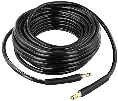 Focenat 15M Tubo Flessibile ad Alta Pressione, Tubo di Ricambio Compatibile con Kärcher K2 K3 K3 K4 K5 K6 K7, Tubo di Prolunga, per Idropulitrice ad Alta Pressione Quick Connect