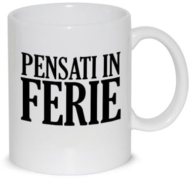 thedifferent Tazza Colazione Latte thè Mug Relax con grafica simpatica - Pensati in Ferie - lavoro smart working idea regalo compleanno natale