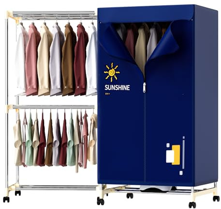 Secadora portátil de ropa CHOCHOYAH de 1000 W, doble capa, acero inoxidable, para apartamentos, hogar, dormitorios, caravanas con temporizador