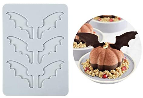Molde de Silicona para repostería, Manualidades, decoración de Tartas, Resina, jabón, decoración de Dulces, Pasta de azúcar, Chocolate, 3 Agujeros, alas de Diablo