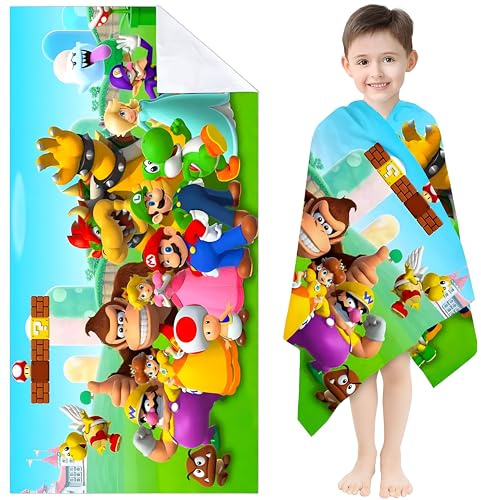Toalla de Playa para Niños, 75 x 150 cm, Microfibra, Super Héroe, Shengruili