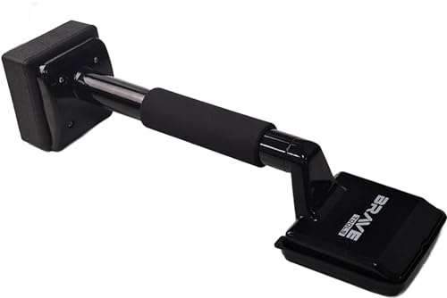 Brave Tools Fixed Carpet Knee Kicker - Heavy-Duty Carpet Stretcher & Fitting Tool | Professional Knee Kicker for Carpet Installation with Soft-Grip Handle & Cushioned Pad - Black