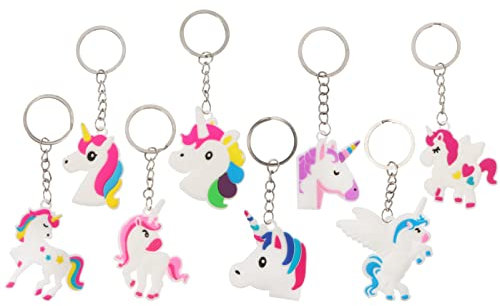 Beavorty 24 Stück Einhorn Schlüsselanhänger Pvc Cartoon Anhänger Schlüsselringe Bunt Für Schlüsselbund Und Taschen Zubehör