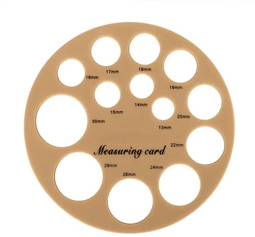 BYYLECL Circle Template, Nipple Ruler, Silicone Nipples Measuring Ruler, Breast Flange Measuring Tool for Breast Pump Brown