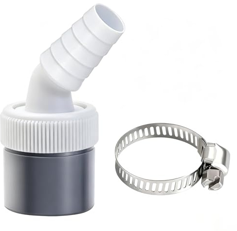 Huoflame Waschmaschine Abfluss Adapter Verteiler – Universeller Doppelanschluss für Waschmaschine & Geschirrspüler (1 Eingänge)