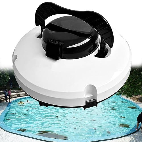 JXYQ Limpiafondos automático inalámbrico para Piscinas, Funciona en Piscinas elevadas y enterradas, 120 Minutos de autonomía para una Limpieza Manos Libres.