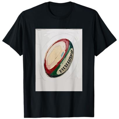 Impasto Style Rugby Amerikanischer Footballspieler Fußballer T-Shirt
