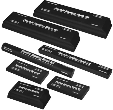 Yominerr Auto Body Sanding Block Kit Automotive Sanding Blocks Flexible EVA Foam Wet or Dry Sanding Blocks Set
