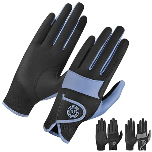 AF EQUESTRIAN Ladies Horse Riding Gloves – Lightweight, Touchscreen Compatible, Non-Slip Grip, Breathable Equestrian Gloves for Everyday Riding Rider Pro