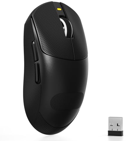 ATTACK SHARK X8 SE Wireless Gaming Mouse, 55g Lightweight Mice, PAW3311 Sensor, BK52820 Chip, 25,000 DPI, BT/2.4G/USB-C, 80 Million Clicks, 500mAh Battery, Web Driver for for PC/Mac-Black+Tape | PAW3311 Sensor, BK52820 Chip, 25,000DPI, BT/2.4G/USB-C, 80 Million Clicks, 500mAh Battery, Web Driver for PC/Mac, Grip Tape