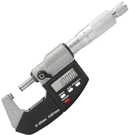 Uxsjakjsd Digital Electronic Outside Micrometer 0-25mm 0.001 mm with LCD Screen High Quality 0-25 mm Caliper Measuring Tools