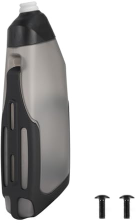 RichVibe Botella de Agua aerodinámica de 600 ml para Bicicleta con, Boquilla de Silicona, diseño de apretar para Beber, para Soportes de Marco de 3,5 a 8,5 cm