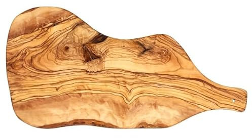 Bütic - Tabla de cortar (madera de olivo, forma natural, 40 cm de largo)