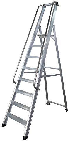 KTL Escalera Industrial de Aluminio Tijera un Acceso 8 peldaños Serie XL-s