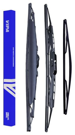 Vipa Car Parts Premium Wiper Blade Set | Fits: VAUXHALL MERIVA MPV (Jan 2003 to Jun 2010) | All-Weather Performance | Durable, Streak-Free Windshield Wipers | Easy Installation