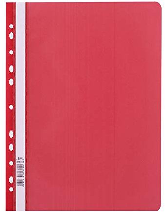D.RECT Schnellhefter Lux PP A4 mit Perforation aus Starker Polypropylen-Folie Rot
