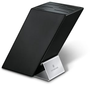 Victorinox Knife Block, for 6 Kitchen Knives, Knife Storage, Space-Saving, Wood, Black