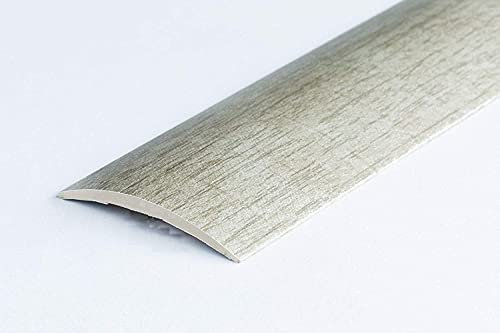 2 Meters 80mm Wide Self-Adhesive Aluminium Wood Effect Transition Strip Cover Door Floor Threshold TMW Profiles (Avero Oak)