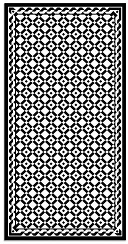 Panorama Vinylteppich - Modell Quadratische Geometrie 40x80 cm - Verschiedene Größen - Deko Küche, Läufer und Outdoor