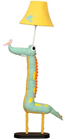 Krokodil Stehlampe Kreativ Wohnzimmer Schlafzimmer Nachttischlampe Geburtstagsgeschenk Stoff Stehendes Licht,Grün AA+ (Farbe : Button Model)