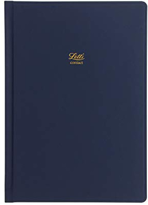 Letts of London Icon Carnet d'adresses Bleu marine Format A5
