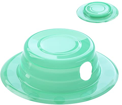 Tucana Badewannen-Überlauf-Abdeckung, fügt Wasser für Freizeitbad hinzu, starke Saugnäpfe Dichtung für Badewannenstopfen, 15,2 cm Durchmesser, transparent