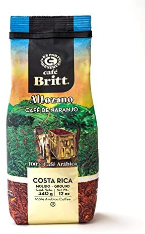 Café Britt Costa Rica Altozano Gourmet Coffee de Naranjo Café moulu 12 oz (340 g)
