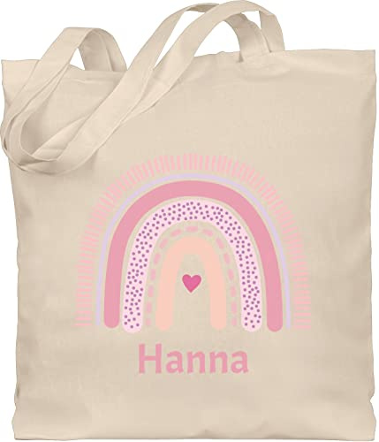 Geschenk mit Namen personalisiert by Shirtracer - Baumwolltasche - Boho - Regenbogen