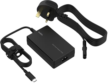 Belkin Connect 100W USB-C Core GaN Power Adapter, Fast-Charging Adapter w/Universal USB-C Compatibility, 100W Power Delivery, 8ft Power Cable for Gaming, MacBook Pro, PC Laptops, and Chromebook